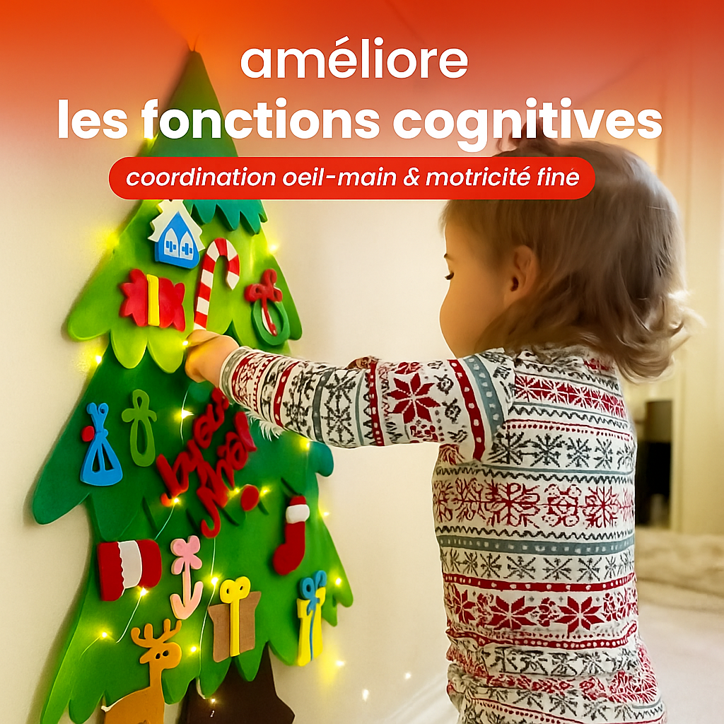 🎅 Câlinou - Sapin de Noël en Feutrine – Jeu de Décoration pour Enfants