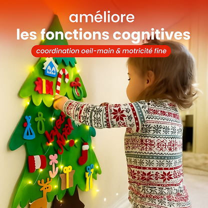 🎅 Câlinou - Sapin de Noël en Feutrine – Jeu de Décoration pour Enfants