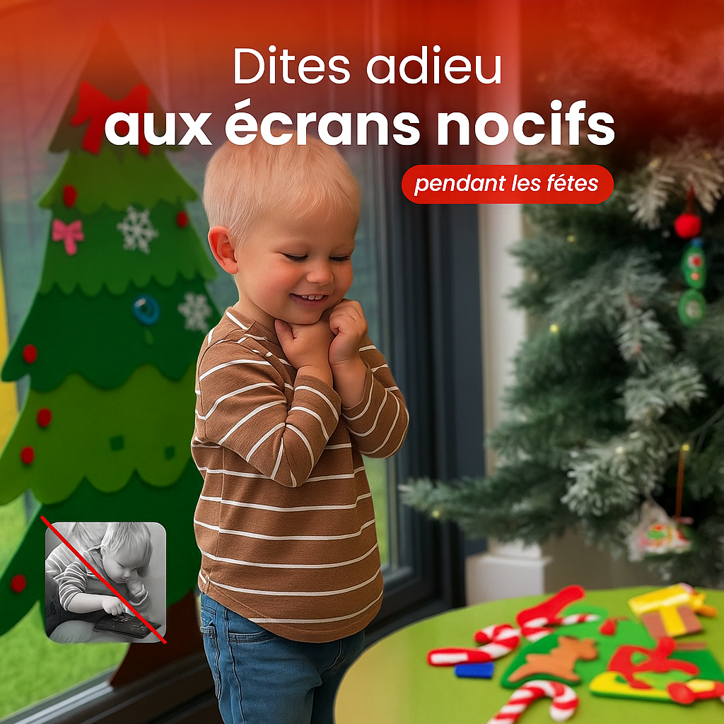 🎅 Câlinou - Sapin de Noël en Feutrine – Jeu de Décoration pour Enfants